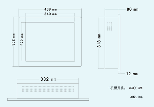 TPC170TC-CAN安装尺寸